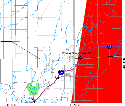 Sangamon township, IL map