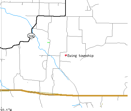 Ewing township, AR map