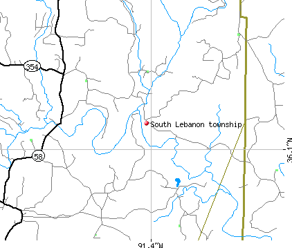 South Lebanon township, AR map