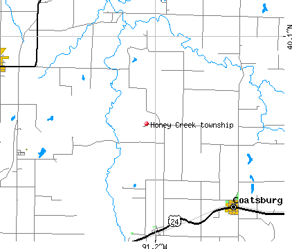 Honey Creek township, IL map
