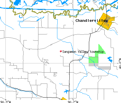 Sangamon Valley township, IL map