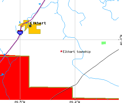 Elkhart township, IL map