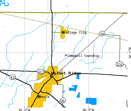 Campbell township, AR map