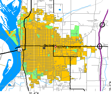 Quincy township, IL map