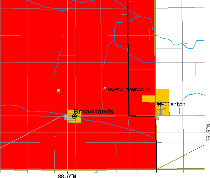 Ayers township, IL map