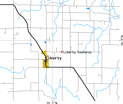 Liberty township, IL map