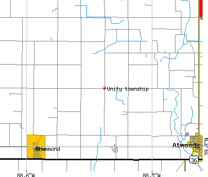 Unity township, IL map