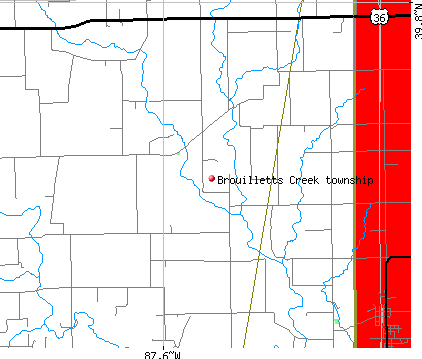 Brouilletts Creek township, IL map