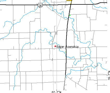 Edgar township, IL map