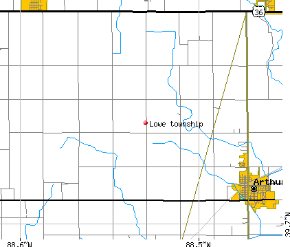 Lowe township, IL map
