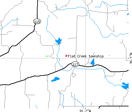 Flat Creek township, AR map
