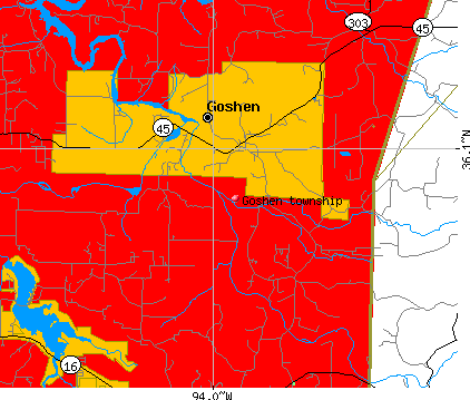 Goshen township, AR map