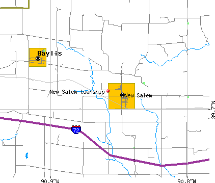 New Salem township, IL map