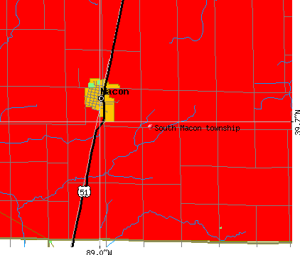 South Macon township, IL map