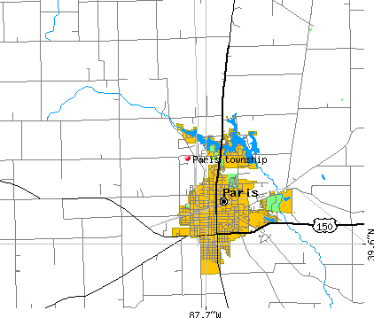 Paris township, IL map