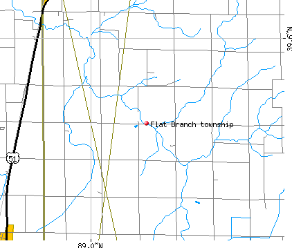 Flat Branch township, IL map