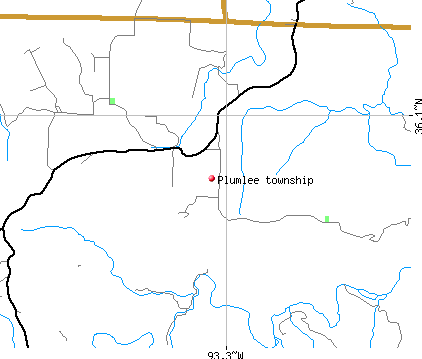 Plumlee township, AR map