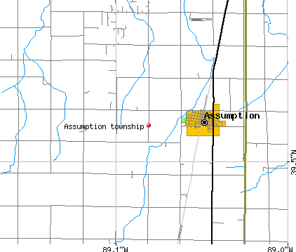 Assumption township, IL map