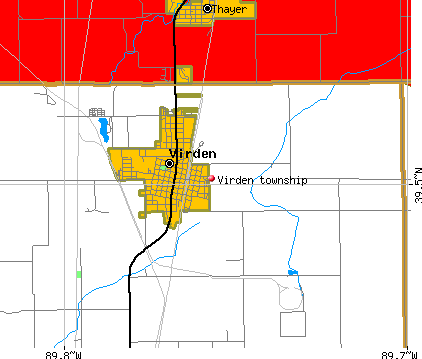 Virden township, IL map