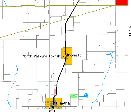 North Palmyra township, IL map