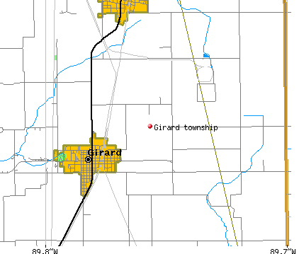 Girard township, IL map