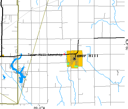 Tower Hill township, IL map