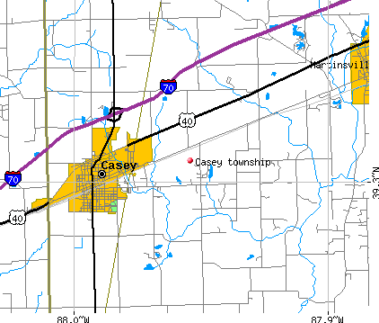 Casey township, IL map