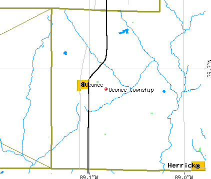 Oconee township, IL map