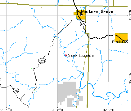 Grove township, AR map