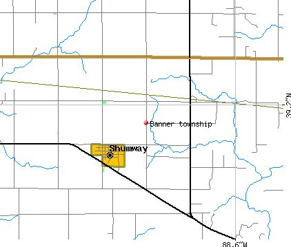 Banner township, IL map