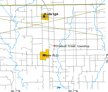 Crooked Creek township, IL map