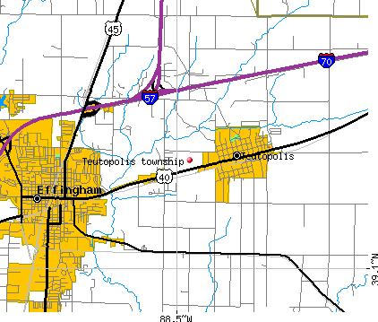 Teutopolis township, IL map