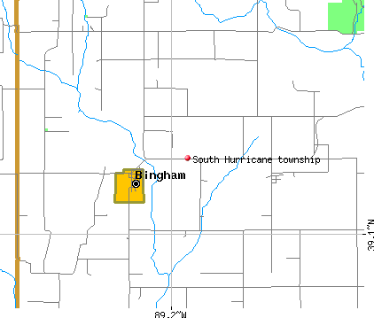 South Hurricane township, IL map