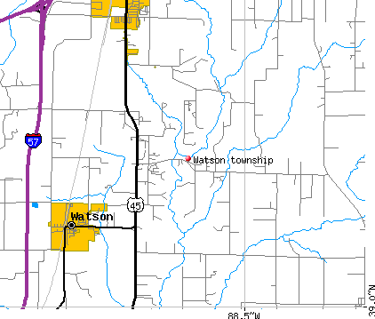 Watson township, IL map