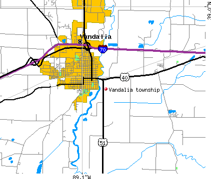 Vandalia township, IL map