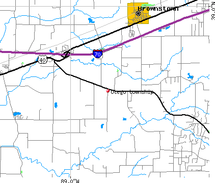 Otego township, IL map