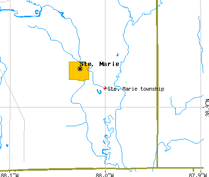 Ste. Marie township, IL map