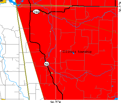 Illinois township, AR map