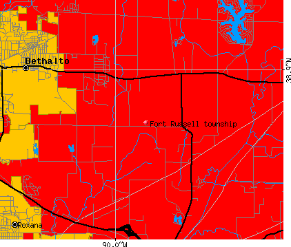 Fort Russell township, IL map