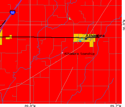 Alhambra township, IL map