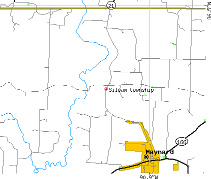 Siloam township, AR map