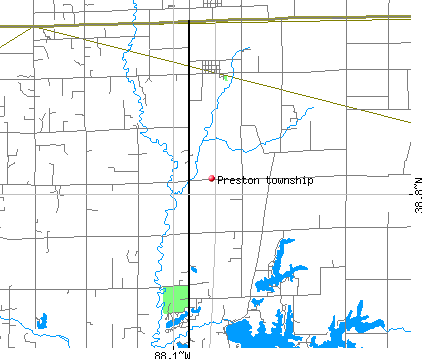 Preston township, IL map