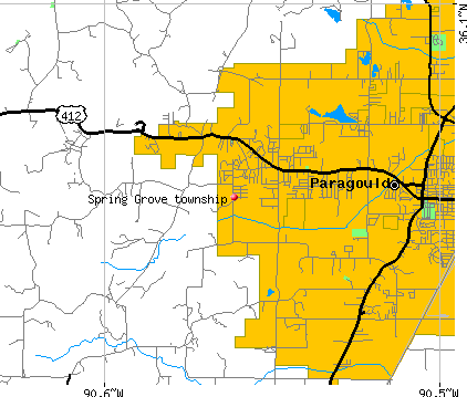 Spring Grove township, AR map