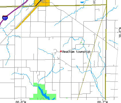Meacham township, IL map