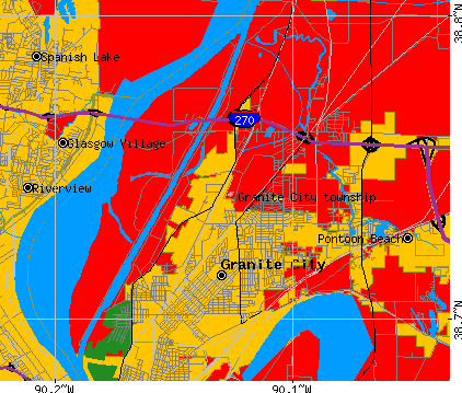 Granite City township, IL map