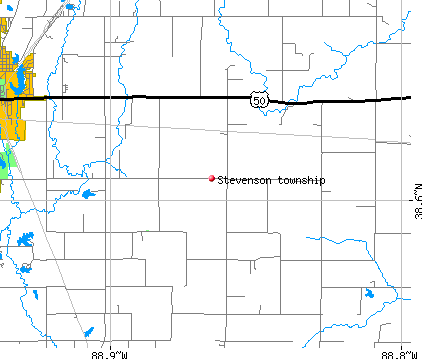 Stevenson township, IL map