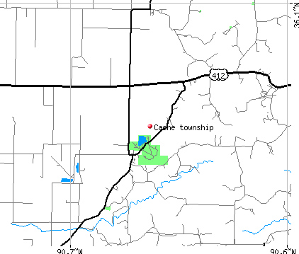 Cache township, AR map