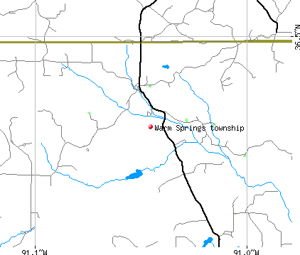 Warm Springs township, AR map