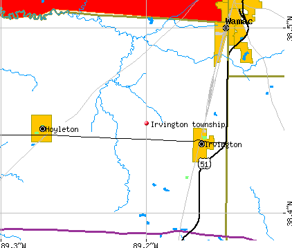 Irvington township, IL map