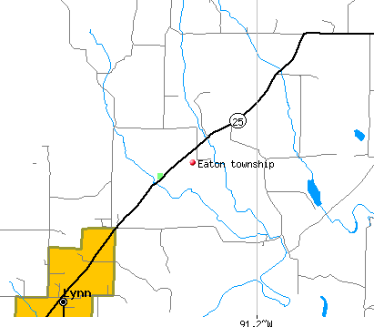 Eaton township, AR map